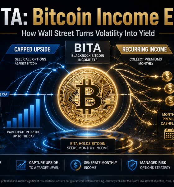 BlackRock’s BITA Bitcoin ETF Shows Wall Street Is Repackaging Bitcoin for Income Investors