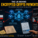 Secure blockchain transaction surrounded by phishing, wallet and device risks illustrating the limits of encrypted crypto payments.
