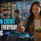 A customer uses a crypto-linked payment card at a retail checkout as on-chain credit supports everyday spending and scalable card settlement.