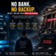 Cinematic VFX illustration showing decentralized exchange risks, with a DEX swap interface, liquidity and smart-contract warnings, wallet security concerns, and a collapsing bank.