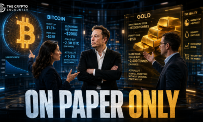 Elon Musk’s theoretical $895 billion purchasing power compared with Bitcoin and gold, highlighting the gap between market value, liquidity, and what could actually be bought.