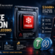 The stablecoin freeze mechanism shown as an issuer-controlled freeze button, restricted transfer on a smartphone, compliance controls, and stablecoin tokens.