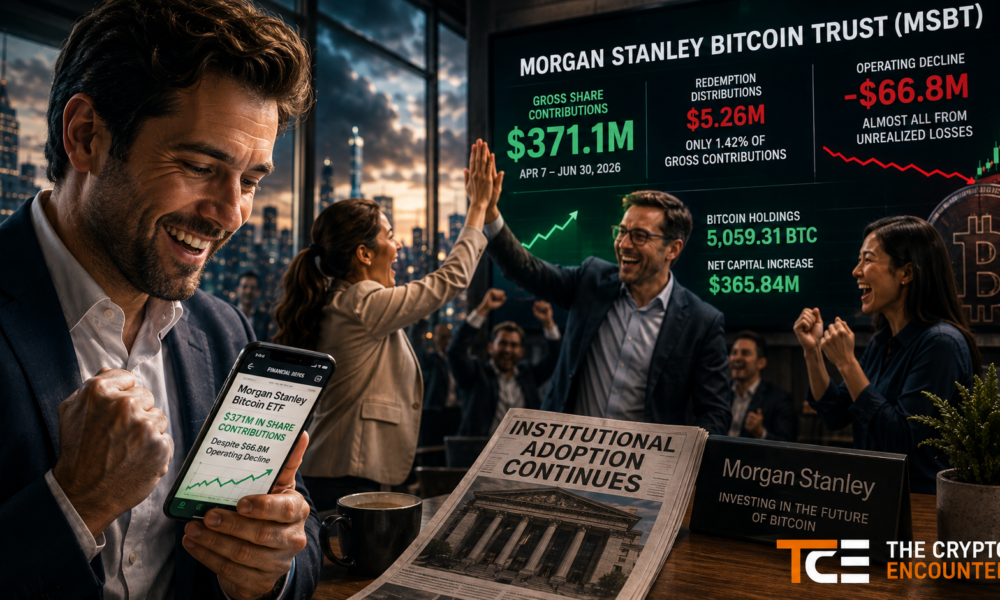 Morgan Stanley Bitcoin ETF investors celebrate strong share contributions of $371.1 million despite a $66.8 million operating decline driven almost entirely by unrealized Bitcoin losses.