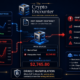Oracle manipulation infographic showing a DeFi smart contract accepting a manipulated ETH price instead of the real market price.
