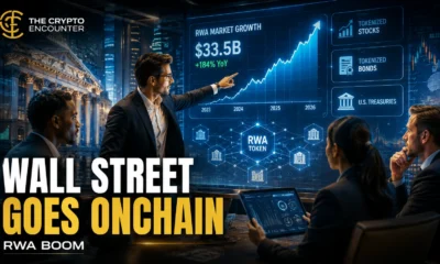 Financial professionals analyze tokenized stocks, Treasury assets and blockchain markets as real-world asset tokenization grows into a major institutional crypto sector.