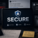 Crypto security illustration showing phishing attacks, fake wallet approvals, compromised devices, and hidden scam risks behind the word secure